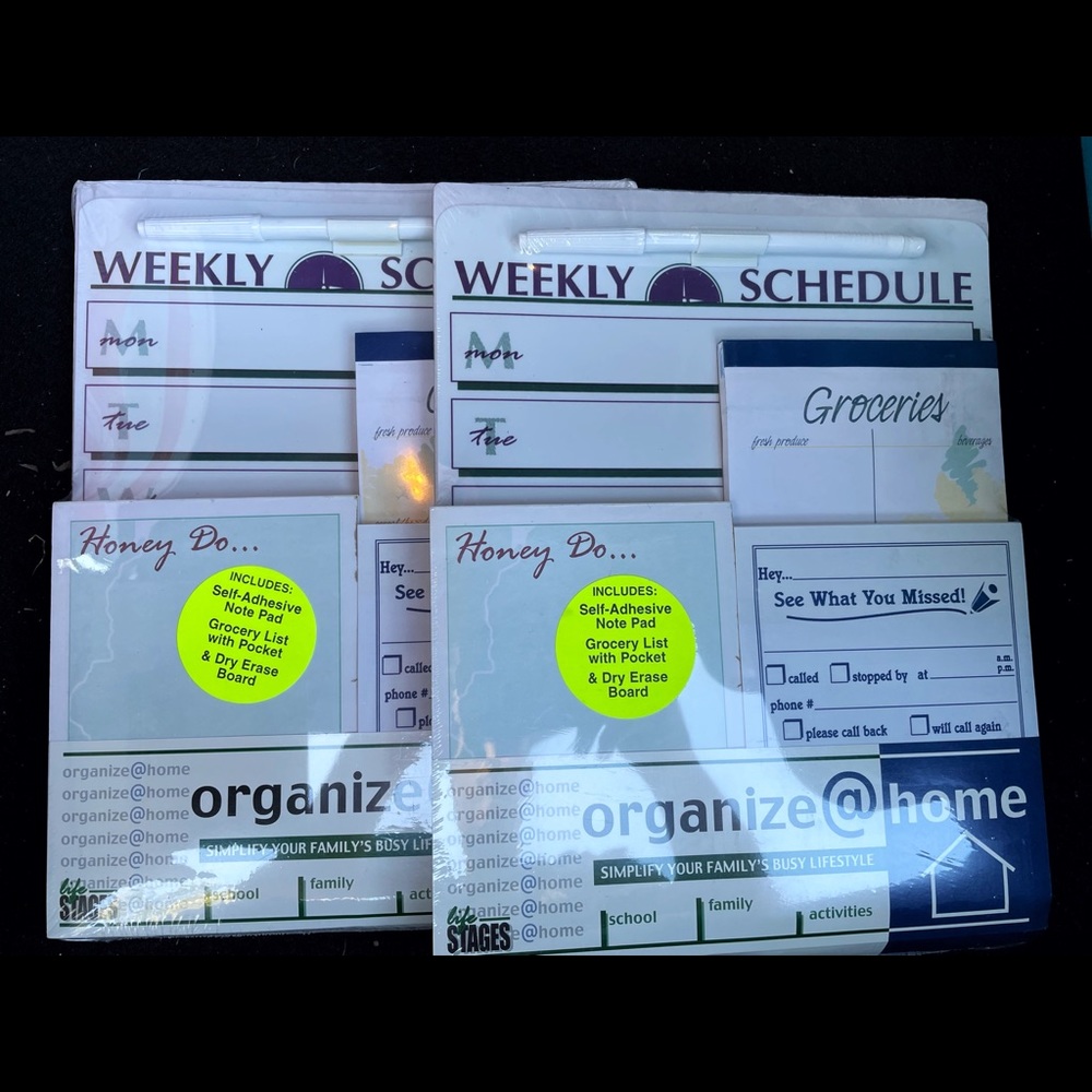 Organizer Notepads and Dry Erase Board